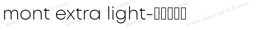 mont extra light字体转换